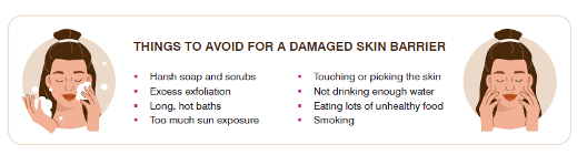 Things to avoid for a damaged skin barrier